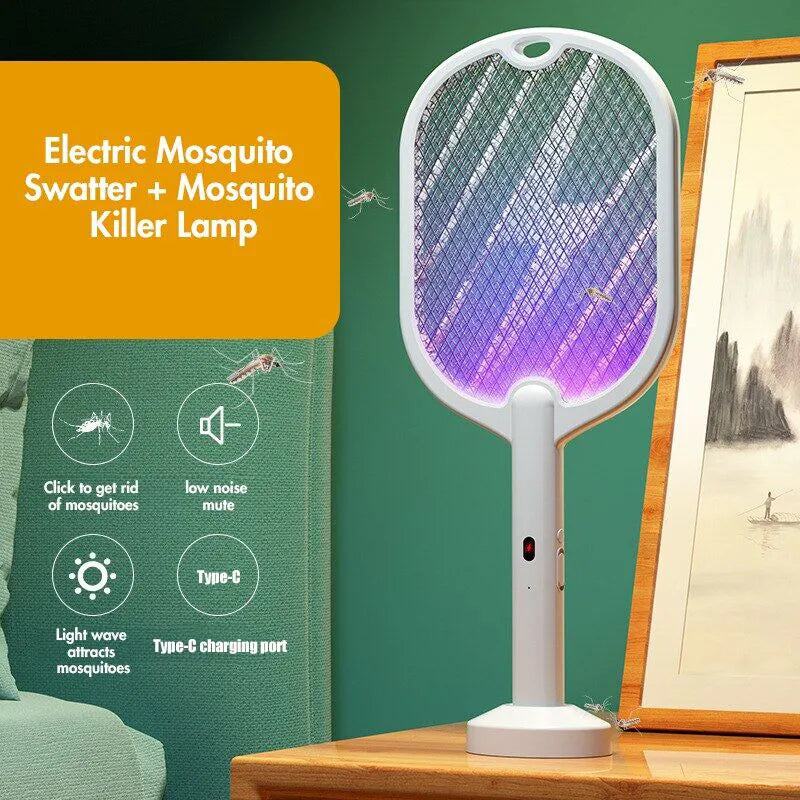 Raquete com luz elétrica, para atrair e exterminar o Mosquito da Dengue.