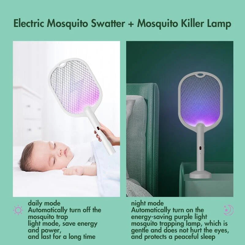 Raquete com luz elétrica, para atrair e exterminar o Mosquito da Dengue.